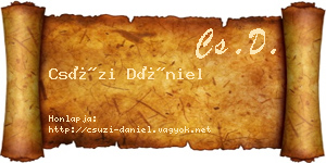 Csúzi Dániel névjegykártya