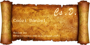 Csúzi Dániel névjegykártya